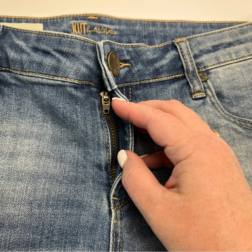 Kut From‎ the Kloth Gidget Frey Short Denim Jean Womens Size 8 Blue Pockets